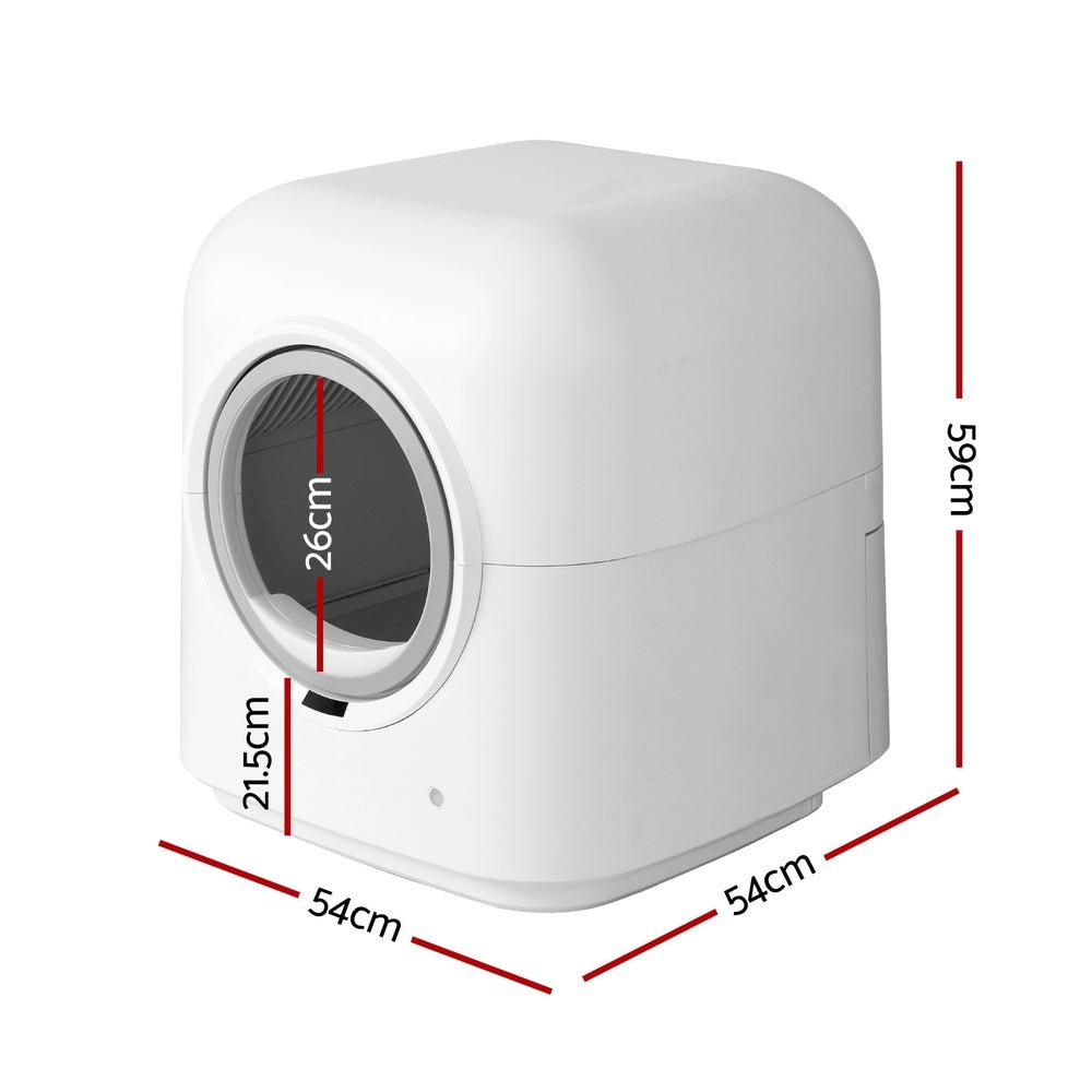 Automatic Large Cat Litter Box Self-Cleaning with Smart App Control - White - Pet Care > Cat Supplies > Cat Litter - Rivercity House & Home Co. (ABN 18 642 972 209) - Affordable Modern Furniture Australia