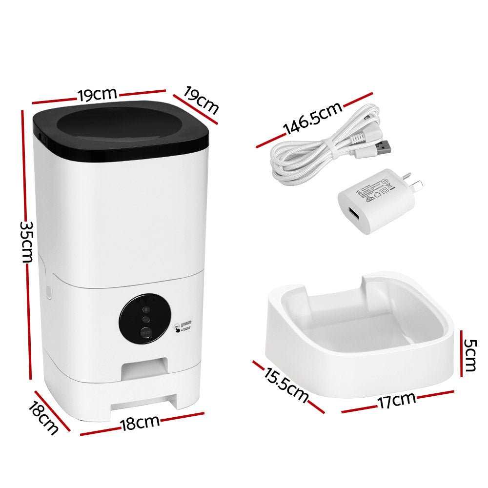Automatic Pet Feeder 6L Wifi Auto Dog Cat Smart Food Dispenser Timer - Pet Care > Dog Supplies > Dog Bowls, Feeders & Waterers - Rivercity House & Home Co. (ABN 18 642 972 209) - Affordable Modern Furniture Australia