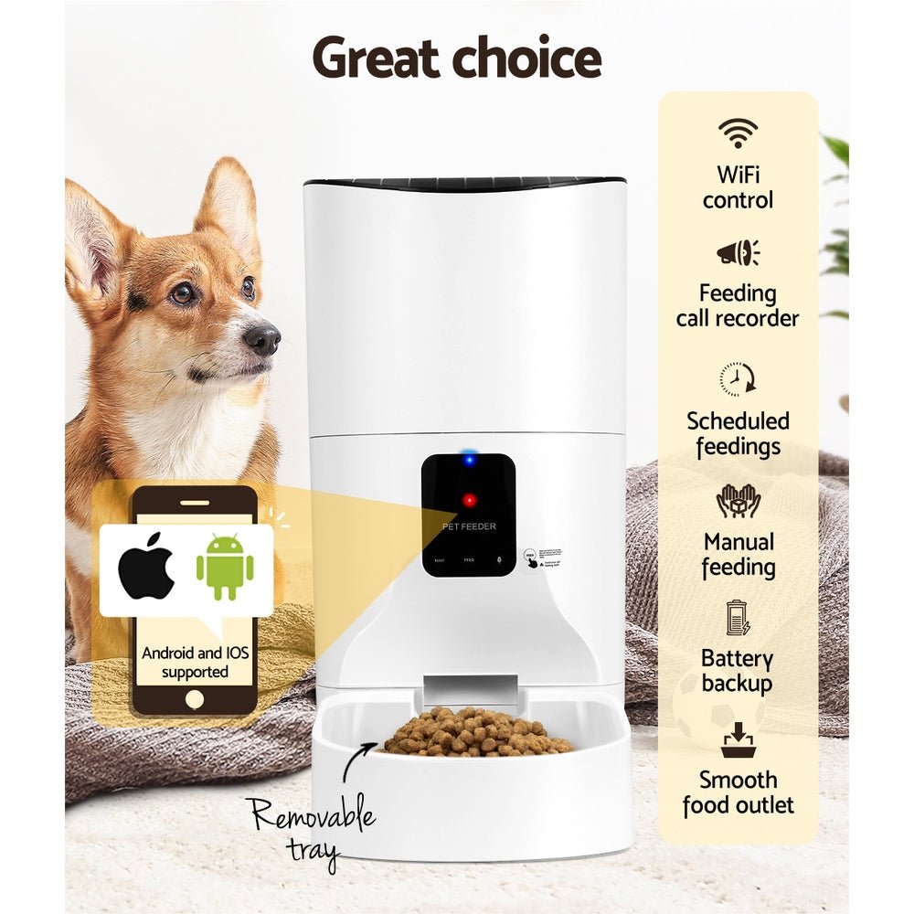 Automatic Pet Feeder 9L Wifi Auto Dog Cat Feeder Smart Food Dispenser Timer - Pet Care > Dog Supplies > Dog Bowls, Feeders & Waterers - Rivercity House & Home Co. (ABN 18 642 972 209) - Affordable Modern Furniture Australia