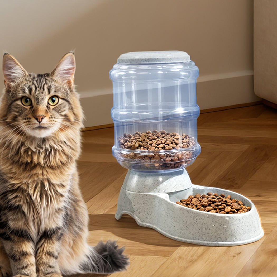 Automatic Pet Feeder and Water Dispenser 3.5L - Grey - Rivercity House & Home Co. (ABN 18 642 972 209) - Affordable Modern Furniture Australia