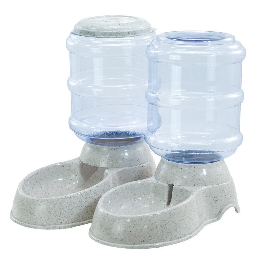 Automatic Pet Feeder and Water Dispenser Set 3.5L - White - Rivercity House & Home Co. (ABN 18 642 972 209) - Affordable Modern Furniture Australia