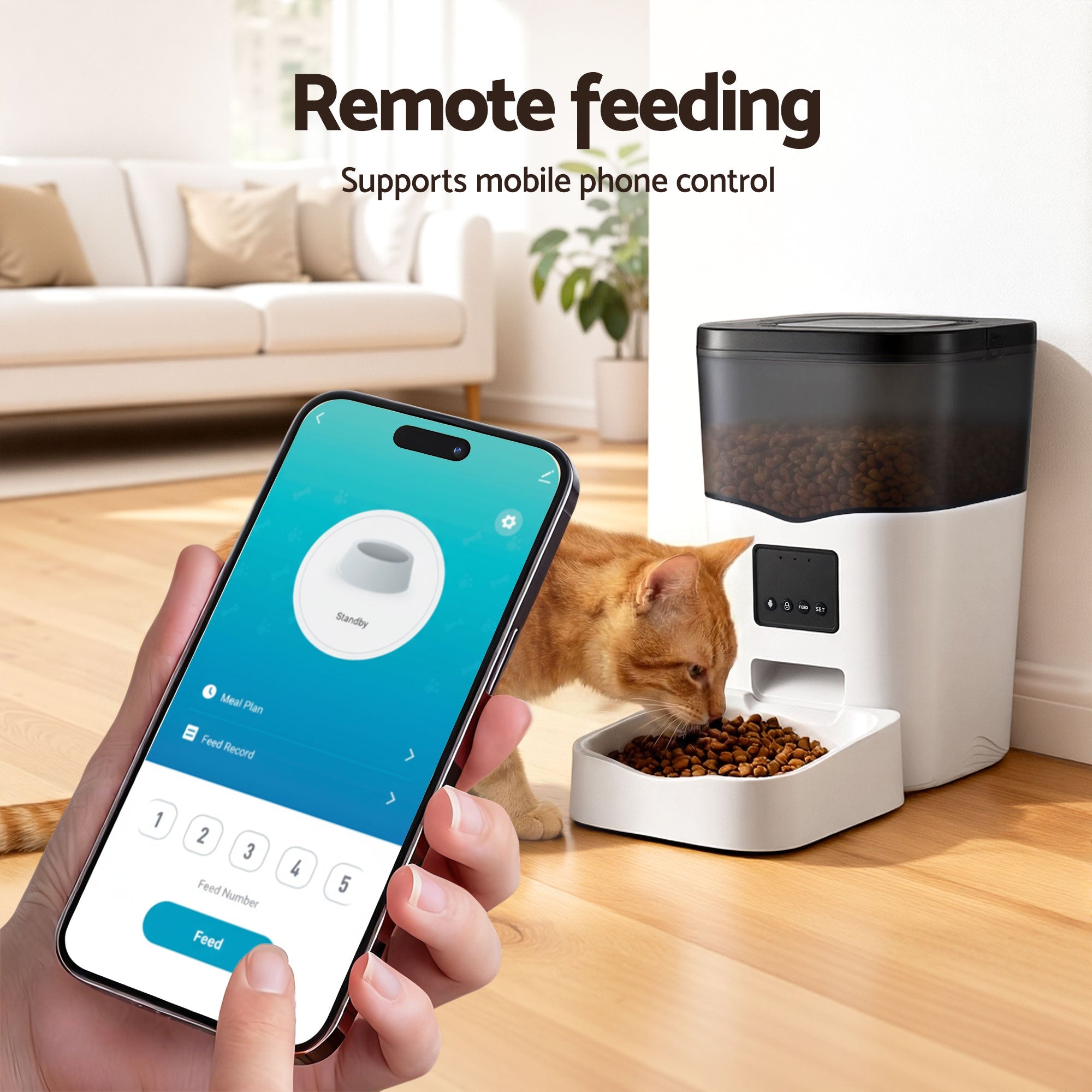Automatic Pet Feeder Dog Cat Feeder Wifi 3L Auto Smart Food Dispenser - Pet Care > Dog Supplies > Dog Bowls, Feeders & Waterers - Rivercity House & Home Co. (ABN 18 642 972 209) - Affordable Modern Furniture Australia