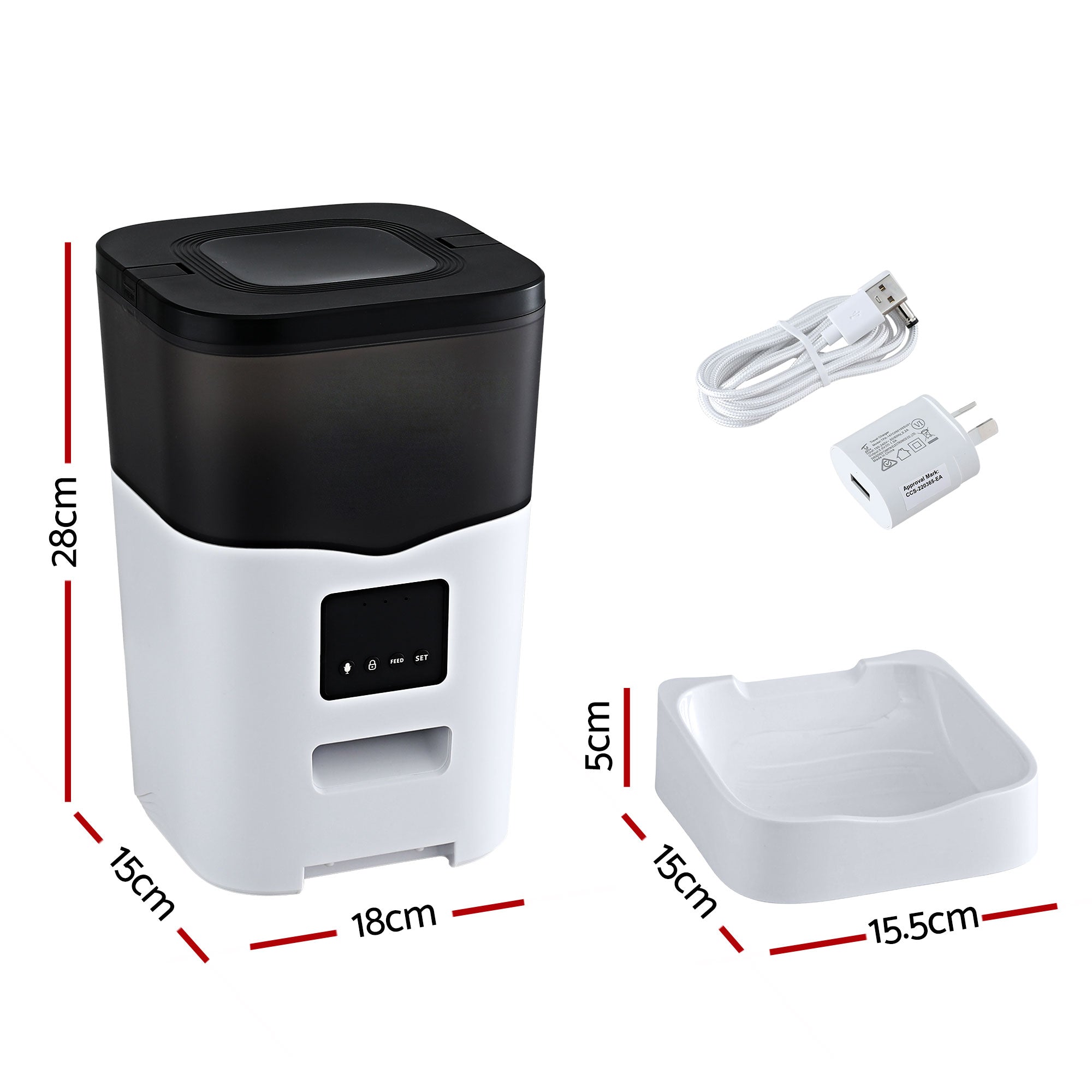 Automatic Pet Feeder Dog Cat Feeder Wifi 3L Auto Smart Food Dispenser - Pet Care > Dog Supplies > Dog Bowls, Feeders & Waterers - Rivercity House & Home Co. (ABN 18 642 972 209) - Affordable Modern Furniture Australia