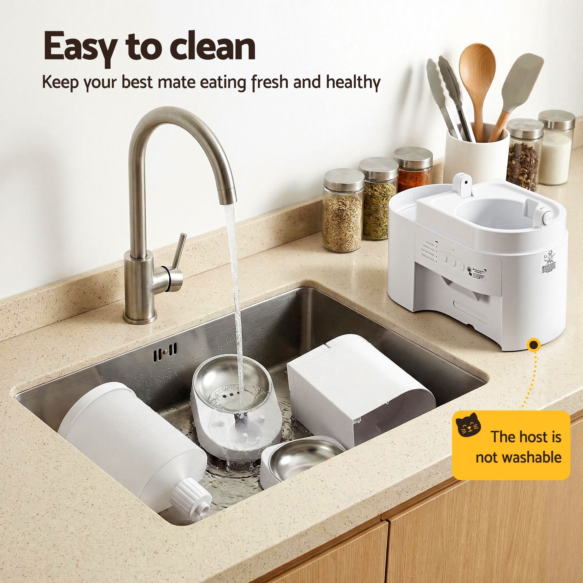Automatic Pet Feeder Water Dispenser 2 - in - 1 Smart WiFi Dog Cat Food 4L - Pet Care > Cat Supplies > Cat Bowls, Feeders & Waterers - Rivercity House & Home Co. (ABN 18 642 972 209) - Affordable Modern Furniture Australia