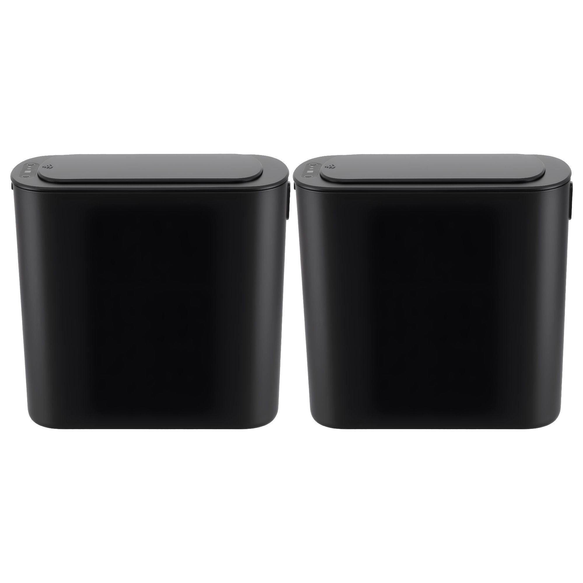 Automatic Trash Bin 2PCS with Lid 11L Motion Sensor Kitchen Bin Touchless Garbage Can Modern Black Plastic Slim Rubbish Bin with Liner Holder for Kitchen, Home, Office - Home & Garden > Kitchen Bins > Automatic Bins - Rivercity House & Home Co. (ABN 18 642 972 209) - Affordable Modern Furniture Australia