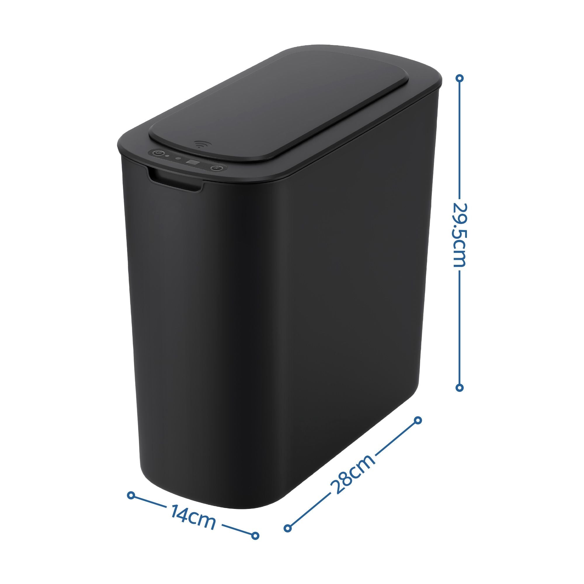 Automatic Trash Bin 2PCS with Lid 11L Motion Sensor Kitchen Bin Touchless Garbage Can Modern Black Plastic Slim Rubbish Bin with Liner Holder for Kitchen, Home, Office - Home & Garden > Kitchen Bins > Automatic Bins - Rivercity House & Home Co. (ABN 18 642 972 209) - Affordable Modern Furniture Australia