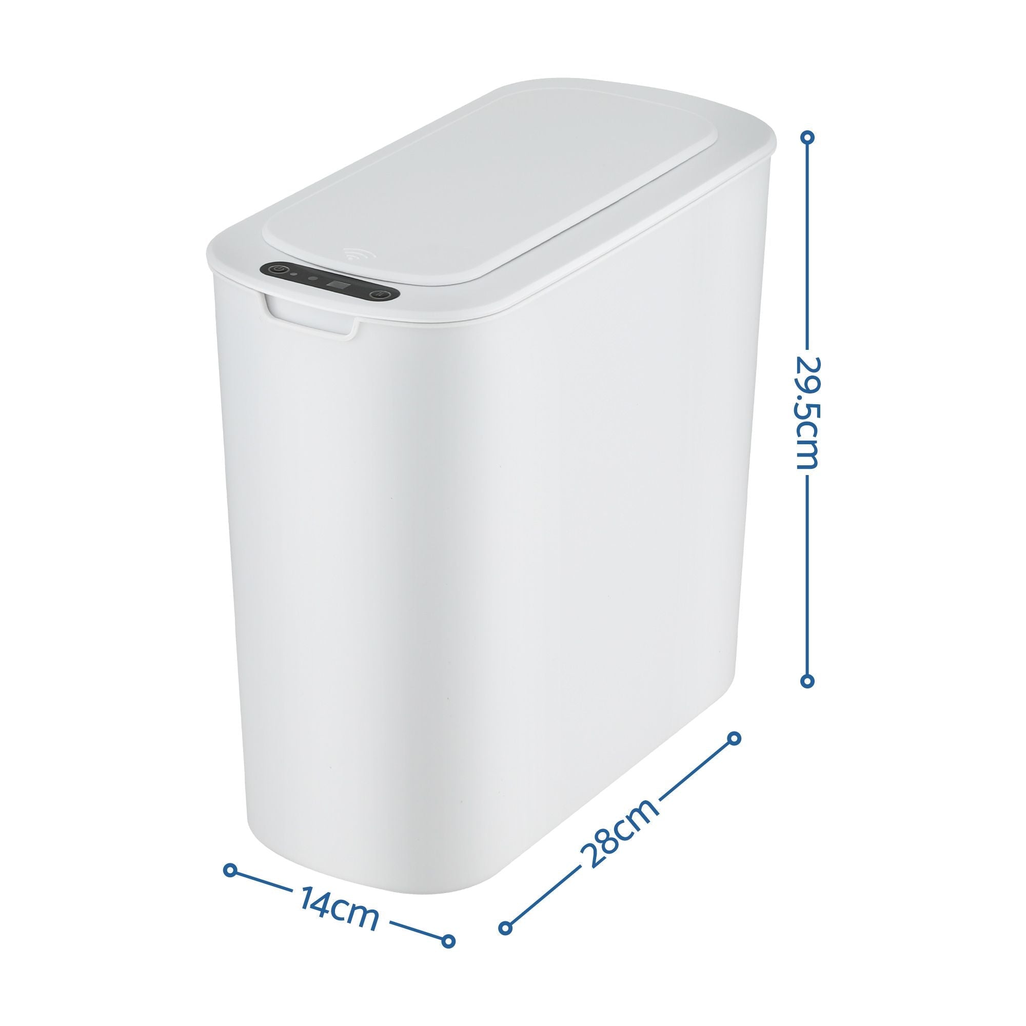 Automatic Trash Bin 2PCS with Lid 11L Motion Sensor Kitchen Bin Touchless Garbage Can Modern White Plastic Slim Rubbish Bin with Liner Holder for Kitchen, Home, Office - Home & Garden > Kitchen Bins > Automatic Bins - Rivercity House & Home Co. (ABN 18 642 972 209) - Affordable Modern Furniture Australia