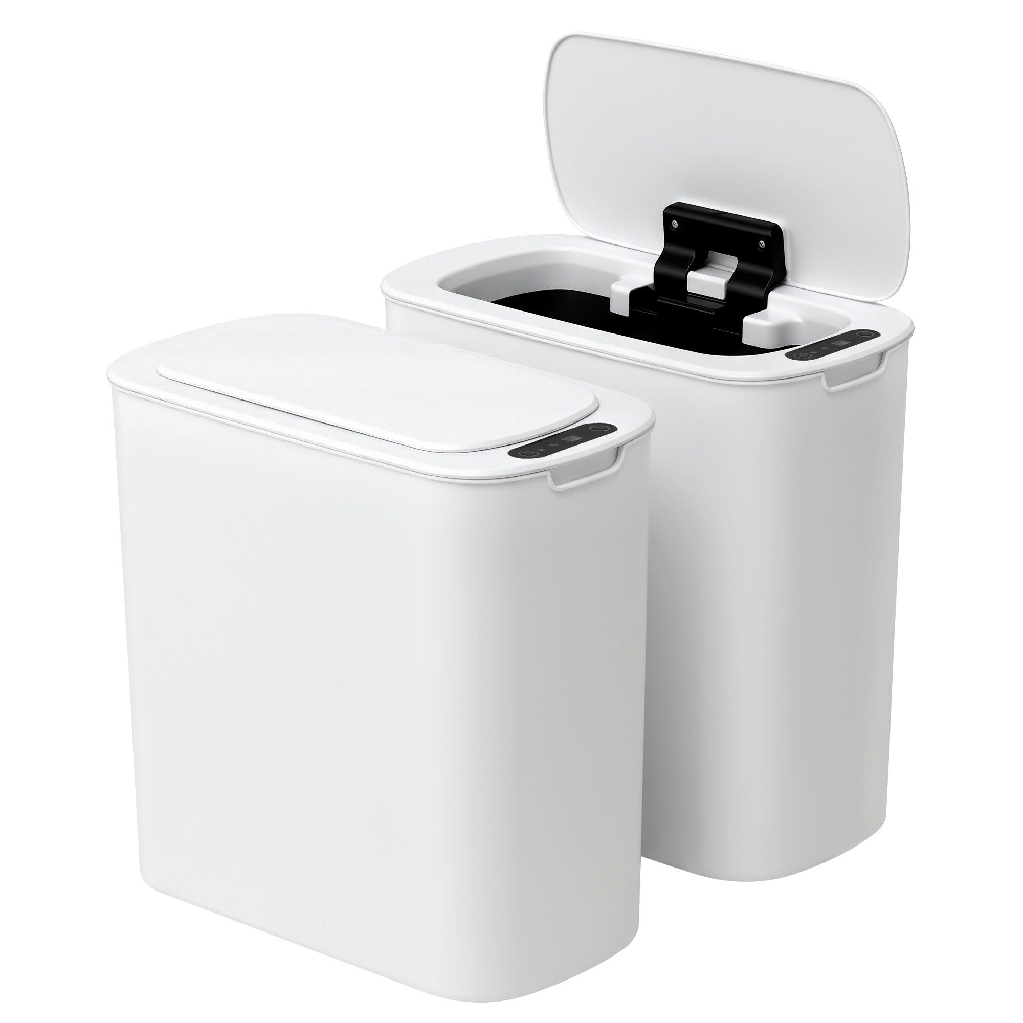 Automatic Trash Bin 2PCS with Lid 11L Motion Sensor Kitchen Bin Touchless Garbage Can Modern White Plastic Slim Rubbish Bin with Liner Holder for Kitchen, Home, Office - Home & Garden > Kitchen Bins > Automatic Bins - Rivercity House & Home Co. (ABN 18 642 972 209) - Affordable Modern Furniture Australia