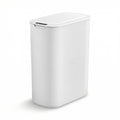Automatic 25L Motion Sensor Trash Bin with Lid and Liner Holder for Kitchen Home Office - White
