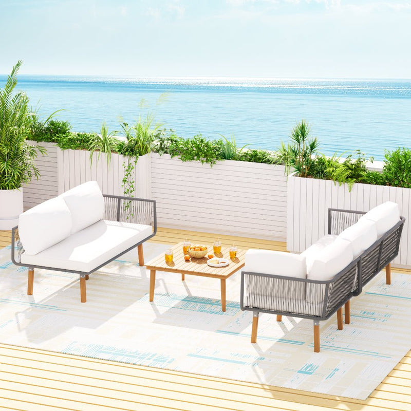 Avoca 5 Seat Outdoor Sofa Set - Furniture > Outdoor - Rivercity House & Home Co. (ABN 18 642 972 209) - Affordable Modern Furniture Australia