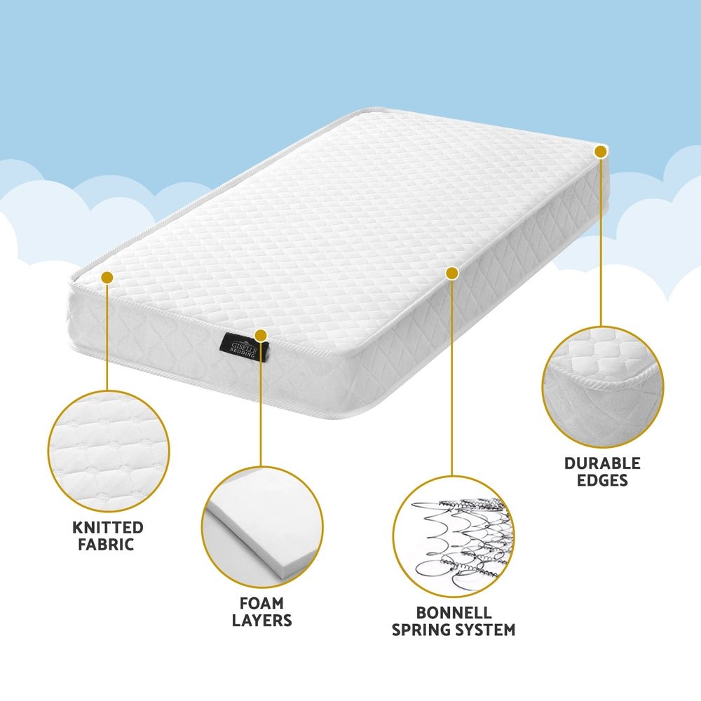 Baby Cot Mattress Spring Foam - Furniture > Mattresses - Rivercity House & Home Co. (ABN 18 642 972 209) - Affordable Modern Furniture Australia