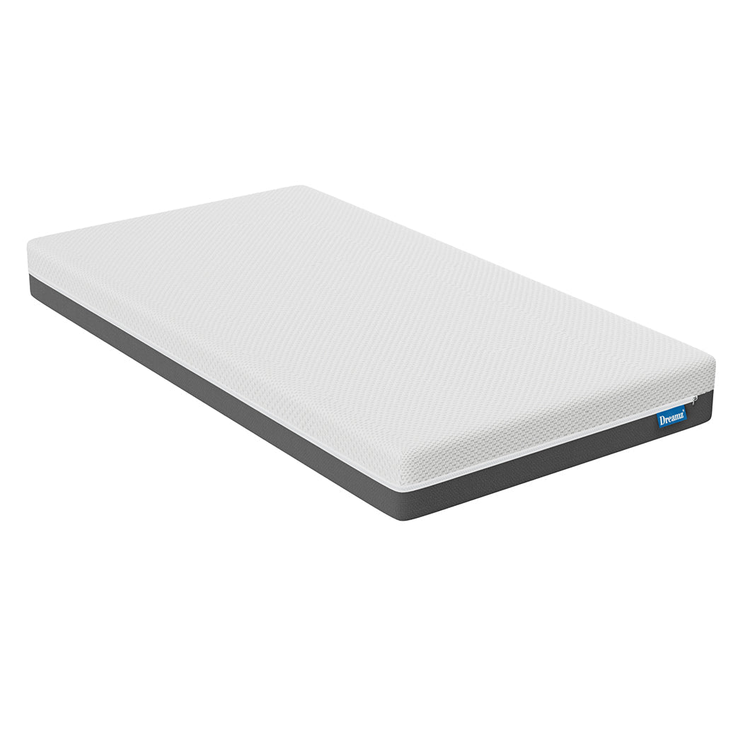 Baby Kids Gel Memory Foam Mattress with Reversible Firmness - White/Black - Rivercity House & Home Co. (ABN 18 642 972 209) - Affordable Modern Furniture Australia