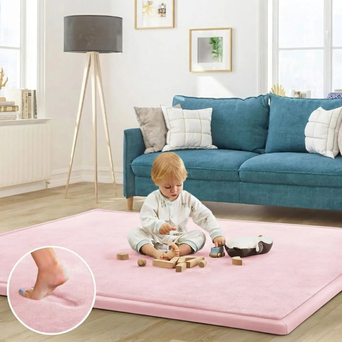 Baby Play Mat 100x150cm Thick Foam Crawling Mat - Pink - Baby & Kids > Baby & Kid's Toys > Activity Toys - Rivercity House & Home Co. (ABN 18 642 972 209) - Affordable Modern Furniture Australia