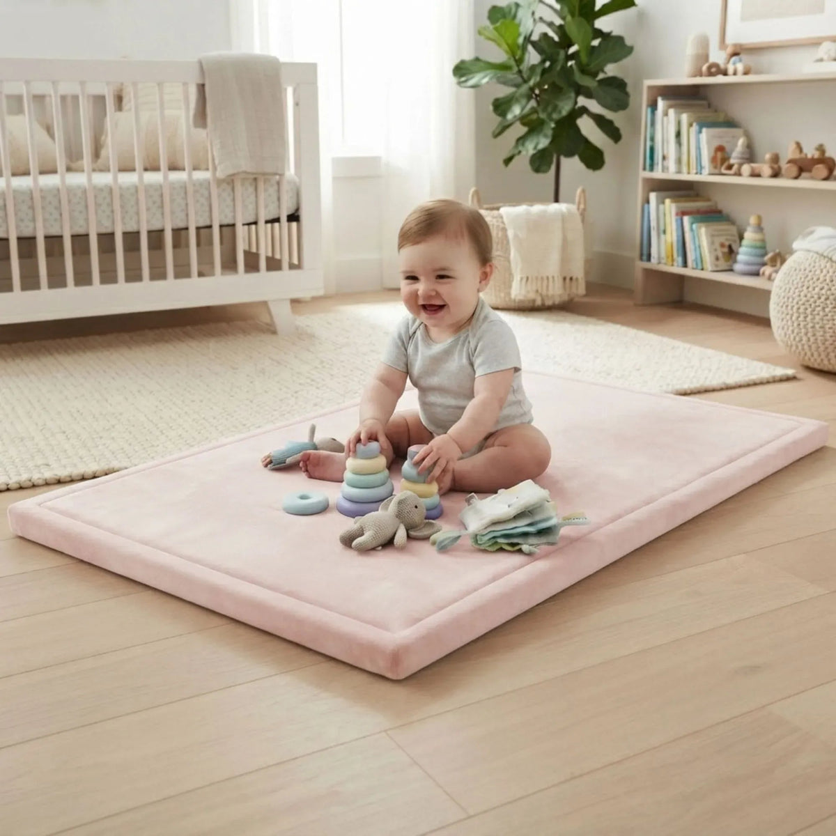 Baby Play Mat 100x150cm Thick Foam Crawling Mat - Pink - Baby & Kids > Baby & Kid's Toys > Activity Toys - Rivercity House & Home Co. (ABN 18 642 972 209) - Affordable Modern Furniture Australia