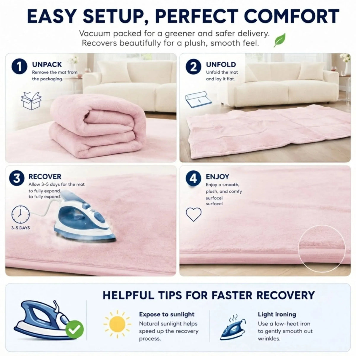 Baby Play Mat 200x300cm Thick Foam Crawling Mat for Infants - Pink - Baby & Kids > Baby & Kid's Toys > Activity Toys - Rivercity House & Home Co. (ABN 18 642 972 209) - Affordable Modern Furniture Australia