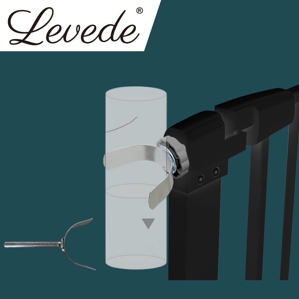 Baby Safety Gate U Style Adaptor Steel - Silver - Rivercity House & Home Co. (ABN 18 642 972 209) - Affordable Modern Furniture Australia