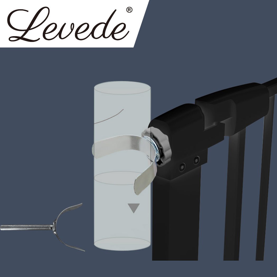 Baby Safety Gate U Style Adaptor Steel - Silver - Rivercity House & Home Co. (ABN 18 642 972 209) - Affordable Modern Furniture Australia