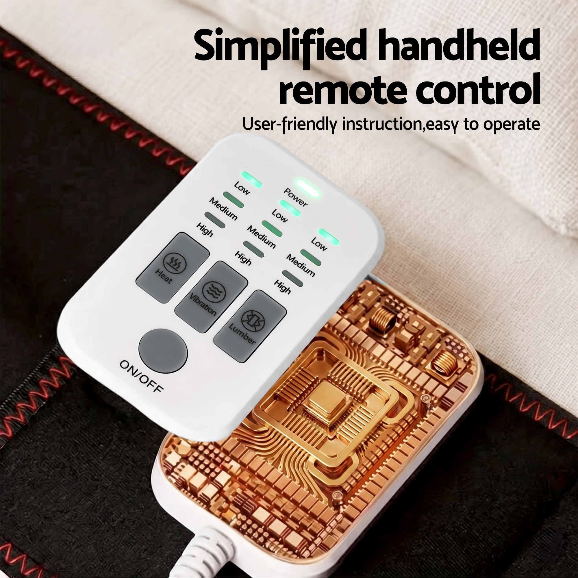 Back Massager for Sciatica Relief, Airbag Traction and Heat Lumbar Support Belt, 124cm - Health & Beauty > Massage & Relaxation > Massagers - Rivercity House & Home Co. (ABN 18 642 972 209) - Affordable Modern Furniture Australia