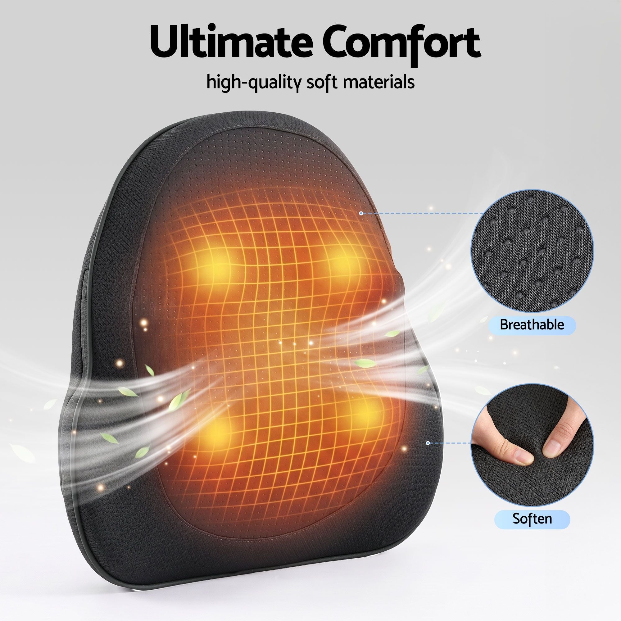 Back Massager with Heat, Cordless Electric Neck & Shoulder Massager Pillow, 3 - Speed Deep Tissue Kneading for Lumbar, Thigh & Calf, Portable Muscle Relief for Home & Office Use - Health & Beauty > Massage & Relaxation > Massagers - Rivercity House & Home Co. (ABN 18 642 972 209) - Affordable Modern Furniture Australia