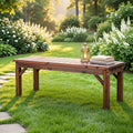 Backless Garden Bench 120cm Solid Fir Wood Seat - Brown