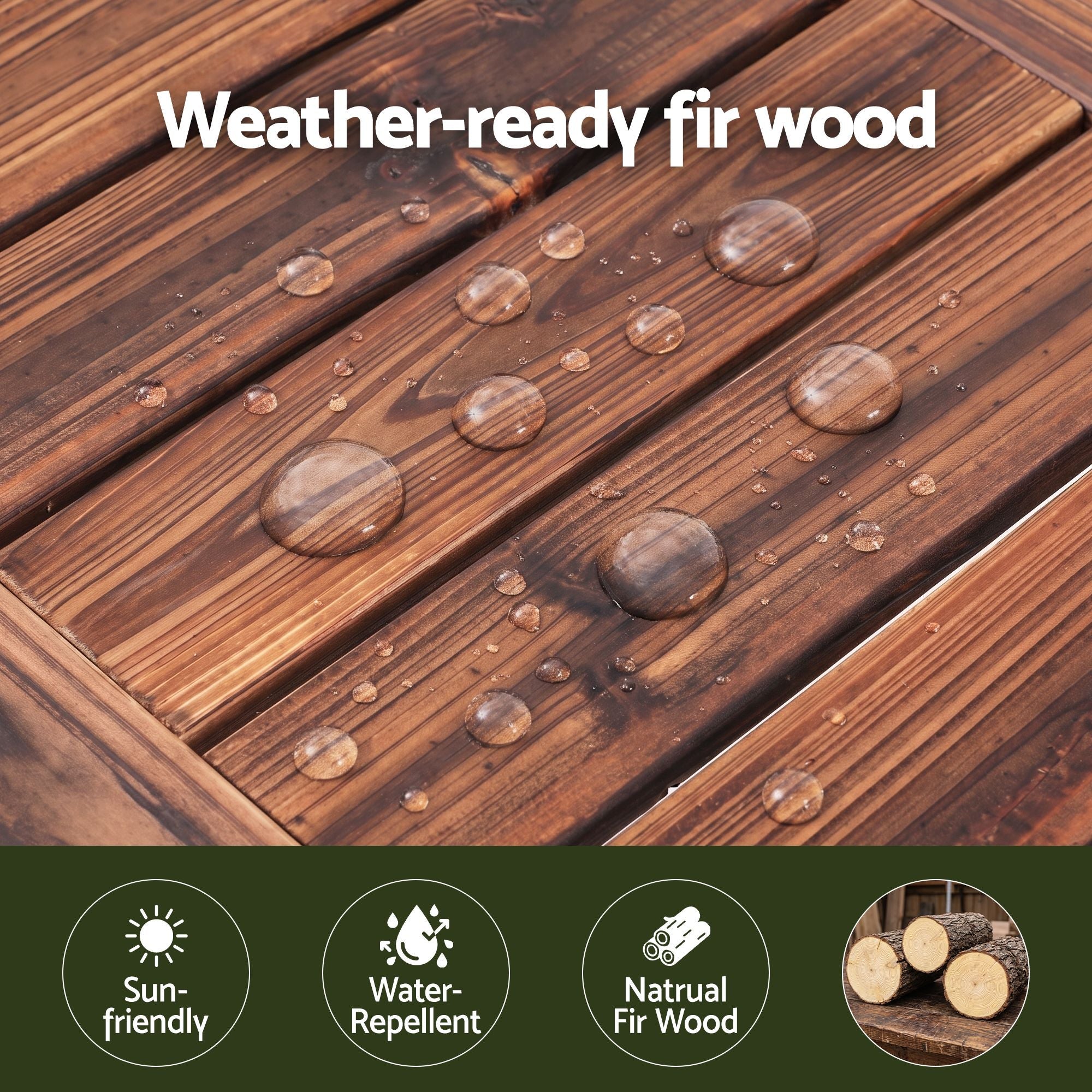 Backless Garden Bench 150cm Solid Fir Wood Seat - Brown - Furniture > Outdoor > Outdoor Chairs - Rivercity House & Home Co. (ABN 18 642 972 209) - Affordable Modern Furniture Australia