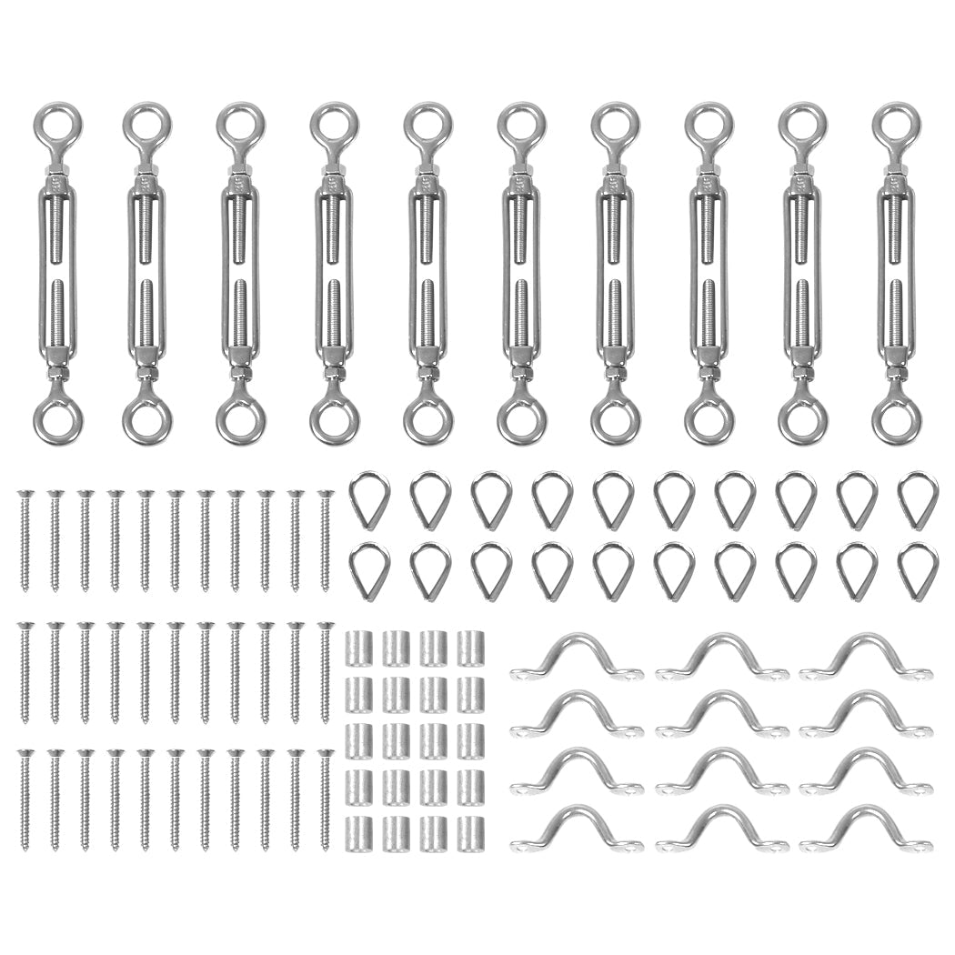 Balustrade Wire Rope Kit for 3.2mm Wire with Turnbuckles and Thimbles - Silver - Rivercity House & Home Co. (ABN 18 642 972 209) - Affordable Modern Furniture Australia