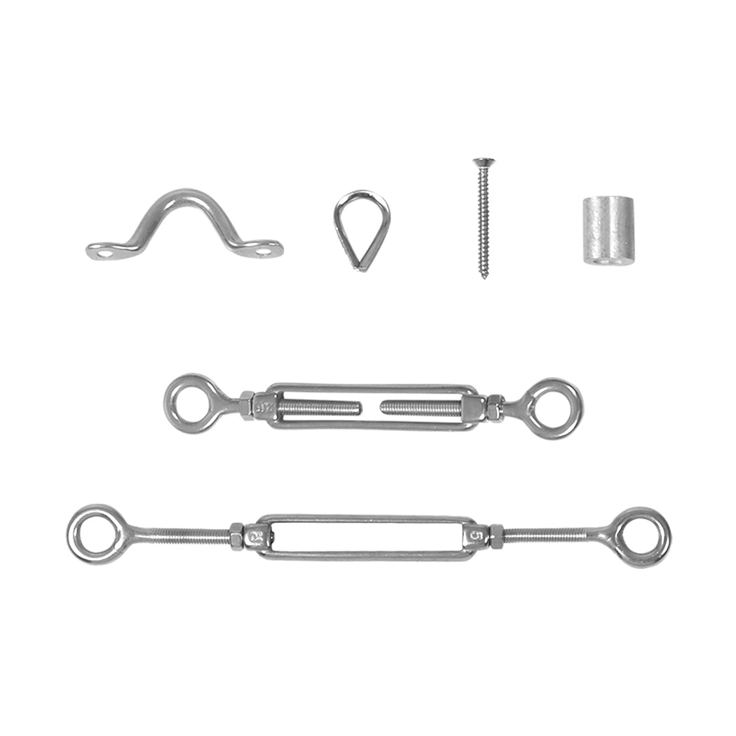 Balustrade Wire Rope Kit for 3.2mm Wire with Turnbuckles and Thimbles - Silver - Rivercity House & Home Co. (ABN 18 642 972 209) - Affordable Modern Furniture Australia