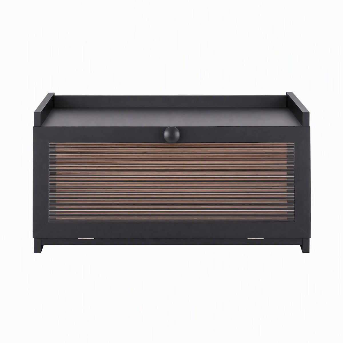 Bamboo Bread Box with Clear Window and Shelf 40cm - Black - Home & Garden > Kitchenware > Food Storage - Rivercity House & Home Co. (ABN 18 642 972 209) - Affordable Modern Furniture Australia
