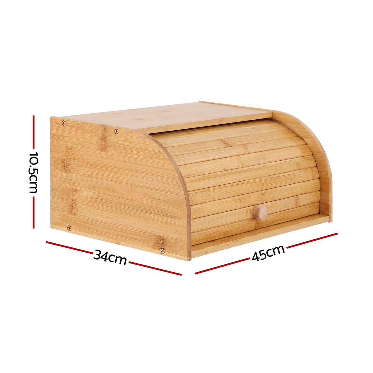 Bamboo Roll Top Bread Box 45cm - Natural - Home & Garden > Kitchenware > Food Storage - Rivercity House & Home Co. (ABN 18 642 972 209) - Affordable Modern Furniture Australia