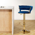 Vivien Clam Shell Bar Stool - Blue