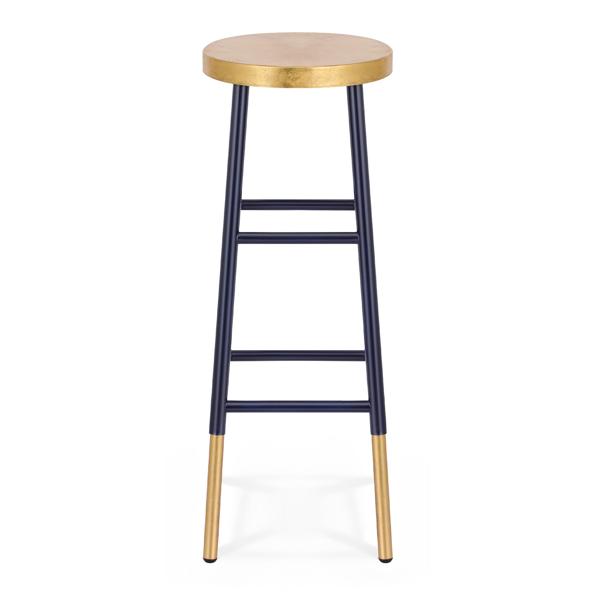 Bar Stools Metal Gold Navy - Furniture > Bar Stools & Chairs > Table & Bar Stools - Rivercity House & Home Co. (ABN 18 642 972 209) - Affordable Modern Furniture Australia