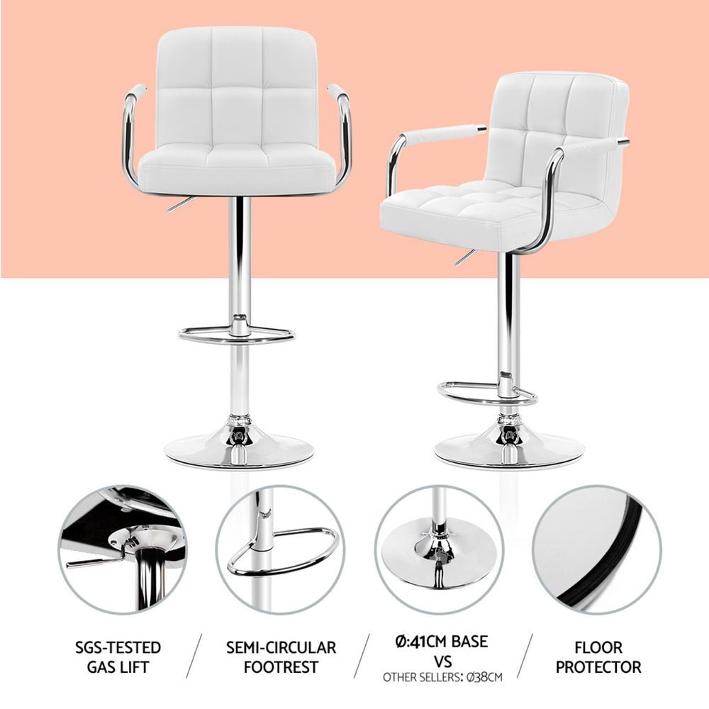 Bar Table and Stools Set Dining Desk Kitchen Chairs Cafe Pub - Furniture > Bar Stools & Chairs > Table & Bar Stools - Rivercity House & Home Co. (ABN 18 642 972 209) - Affordable Modern Furniture Australia