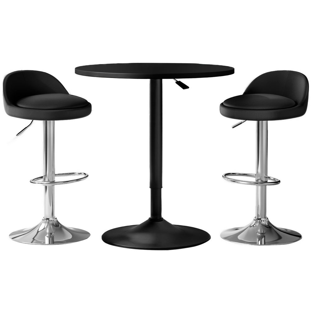 Bar Table and Stools Set Dining Desk Kitchen Chairs Cafe Pub - Furniture > Bar Stools & Chairs > Table & Bar Stools - Rivercity House & Home Co. (ABN 18 642 972 209) - Affordable Modern Furniture Australia