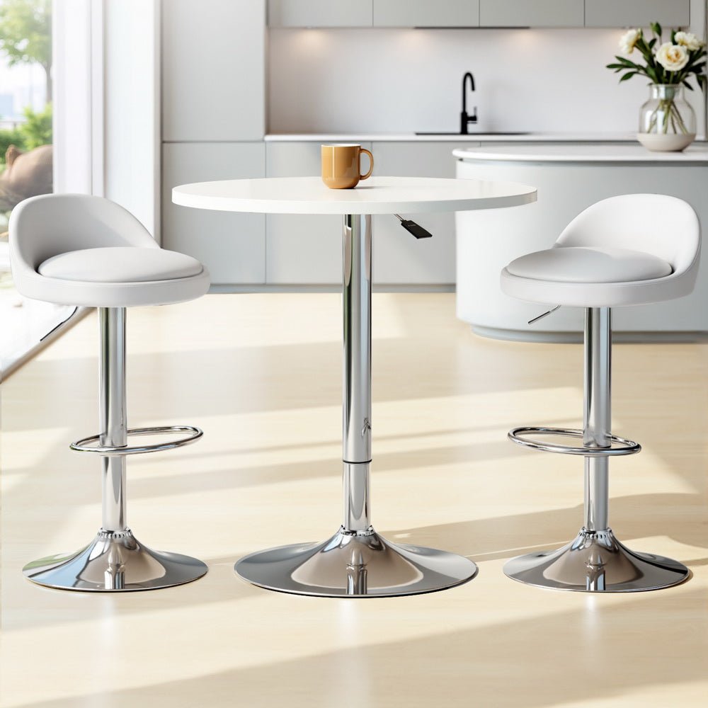 Bar Table and Stools Set Dining Desk Kitchen Chairs Cafe Pub - Furniture > Bar Stools & Chairs > Table & Bar Stools - Rivercity House & Home Co. (ABN 18 642 972 209) - Affordable Modern Furniture Australia