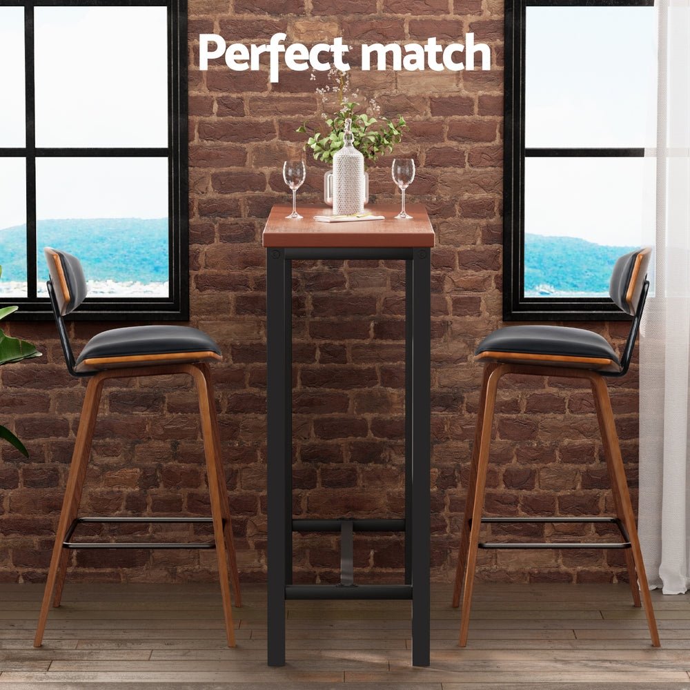 Bar Table and Stools Set Dining Desk Kitchen Chairs Cafe Pub - Furniture > Bar Stools & Chairs > Table & Bar Stools - Rivercity House & Home Co. (ABN 18 642 972 209) - Affordable Modern Furniture Australia