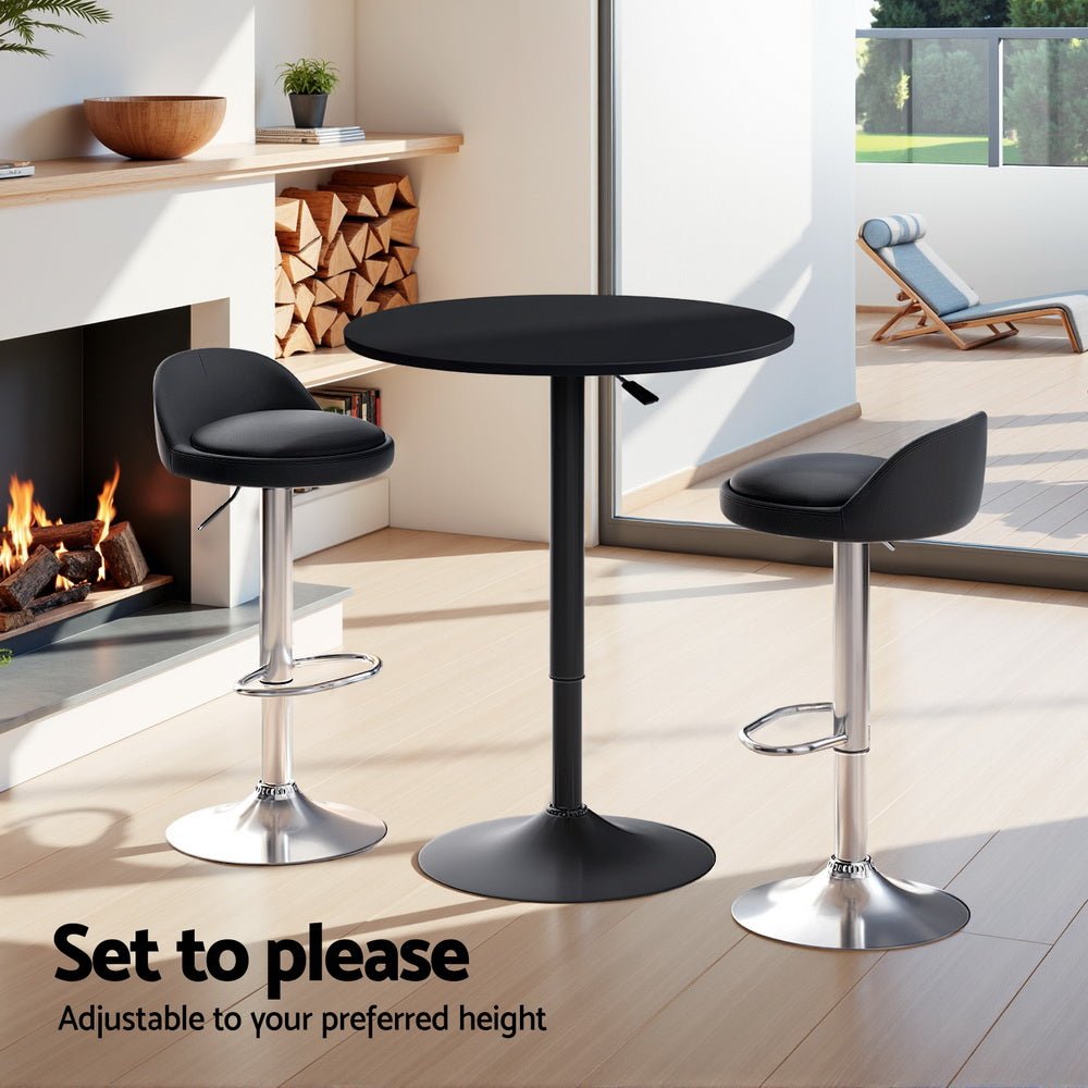 Bar Table and Stools Set Dining Desk Kitchen Chairs Cafe Pub - Furniture > Bar Stools & Chairs > Table & Bar Stools - Rivercity House & Home Co. (ABN 18 642 972 209) - Affordable Modern Furniture Australia