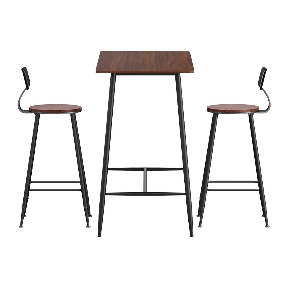Bar Table and Stools Set Dining Desk Kitchen Chairs Cafe Pub - Furniture > Bar Stools & Chairs > Table & Bar Stools - Rivercity House & Home Co. (ABN 18 642 972 209) - Affordable Modern Furniture Australia