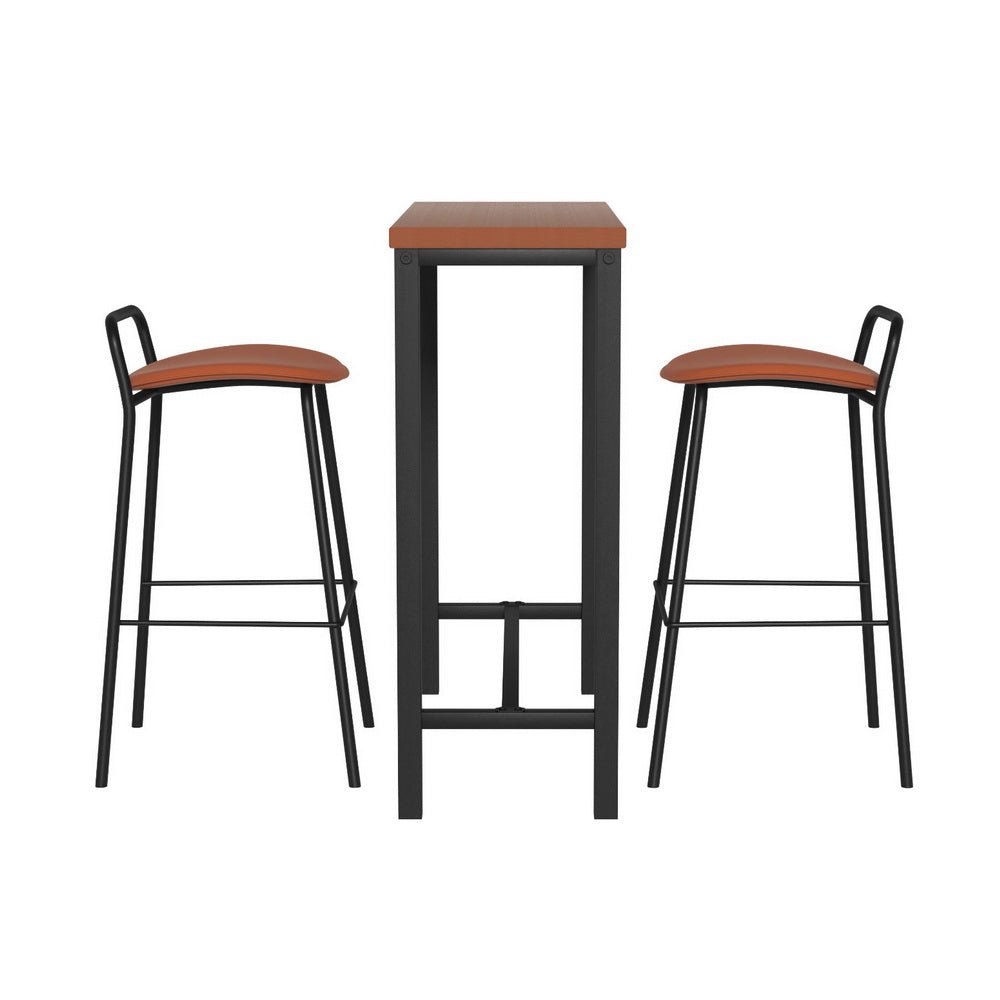 Bar Table and Stools Set Dining Desk Kitchen Chairs Cafe Pub - Furniture > Bar Stools & Chairs > Table & Bar Stools - Rivercity House & Home Co. (ABN 18 642 972 209) - Affordable Modern Furniture Australia