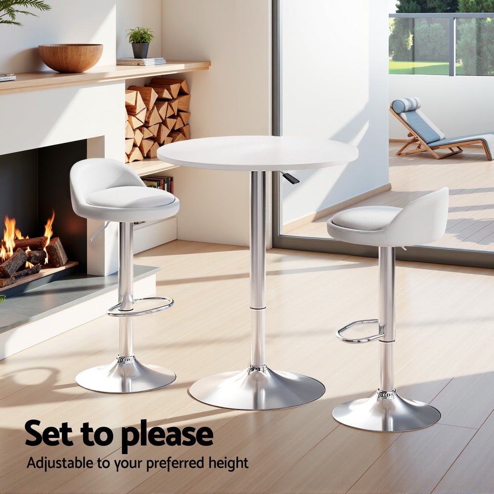 Bar Table and Stools Set Dining Desk Kitchen Chairs Cafe Pub - Furniture > Bar Stools & Chairs > Table & Bar Stools - Rivercity House & Home Co. (ABN 18 642 972 209) - Affordable Modern Furniture Australia
