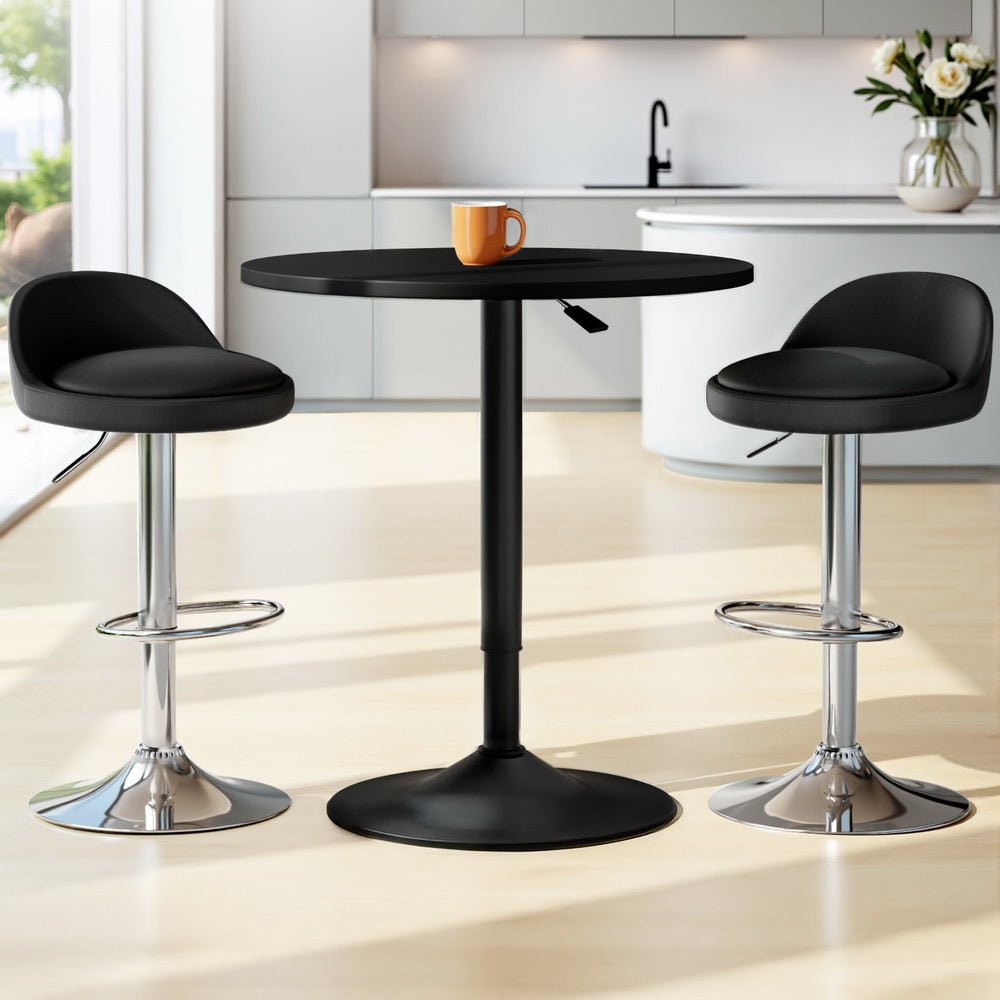 Bar Table and Stools Set Dining Desk Kitchen Chairs Cafe Pub - Furniture > Bar Stools & Chairs > Table & Bar Stools - Rivercity House & Home Co. (ABN 18 642 972 209) - Affordable Modern Furniture Australia