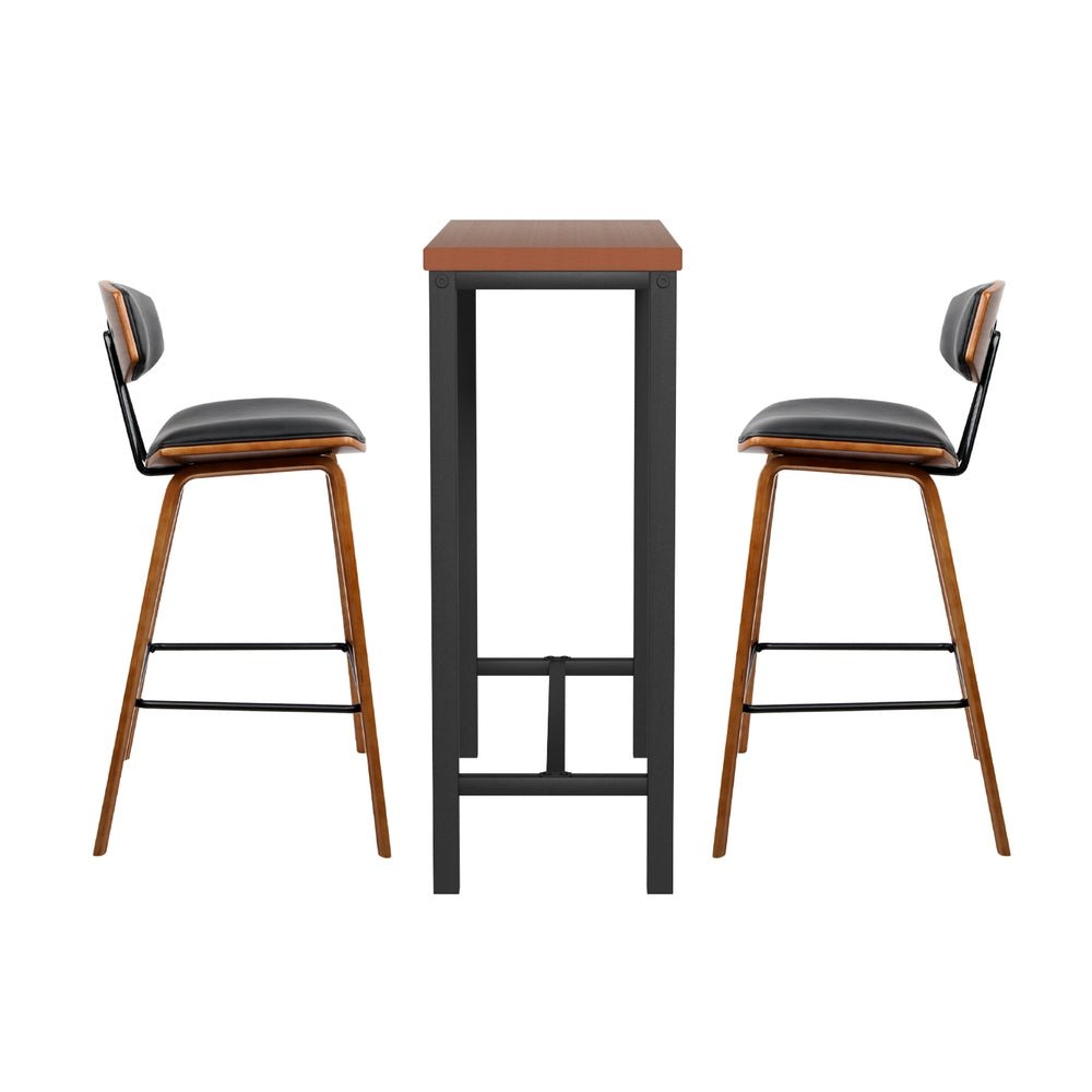 Bar Table and Stools Set Dining Desk Kitchen Chairs Cafe Pub - Furniture > Bar Stools & Chairs > Table & Bar Stools - Rivercity House & Home Co. (ABN 18 642 972 209) - Affordable Modern Furniture Australia