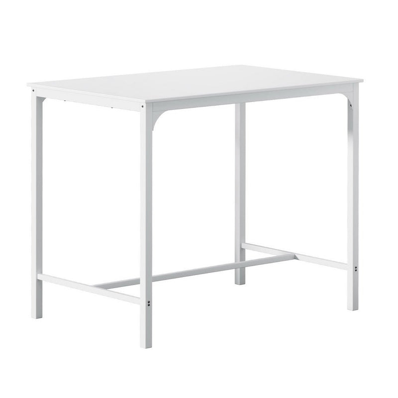 Bar Table Dining Desk High Kitchen Shelf Metal Legs Cafe Pub White - Furniture > Dining - Rivercity House & Home Co. (ABN 18 642 972 209) - Affordable Modern Furniture Australia