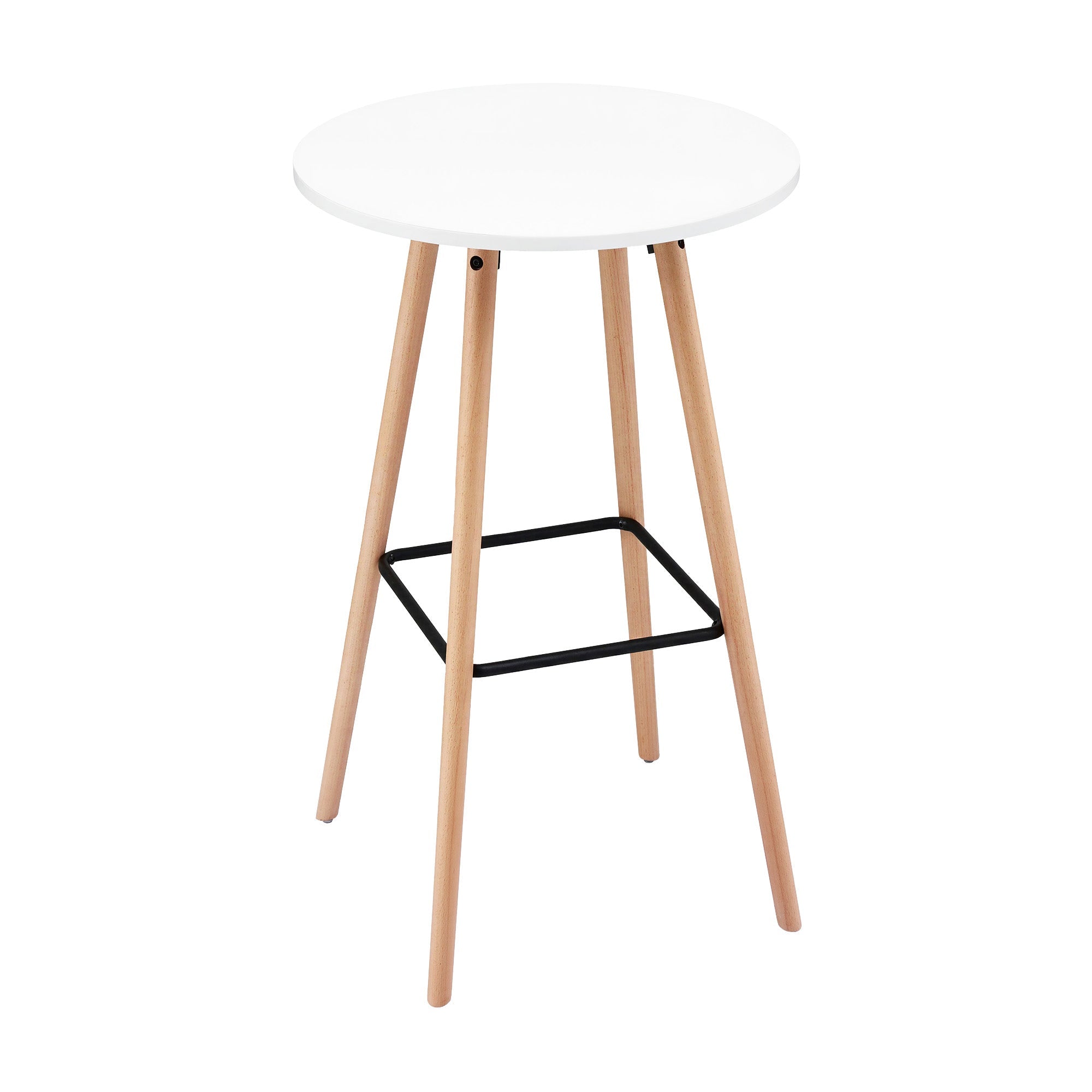 Bar Table Round Counter Kitchen Dining Desk Pub 98cm Height Wood White - Furniture > Living Room > Coffee Tables - Rivercity House & Home Co. (ABN 18 642 972 209) - Affordable Modern Furniture Australia