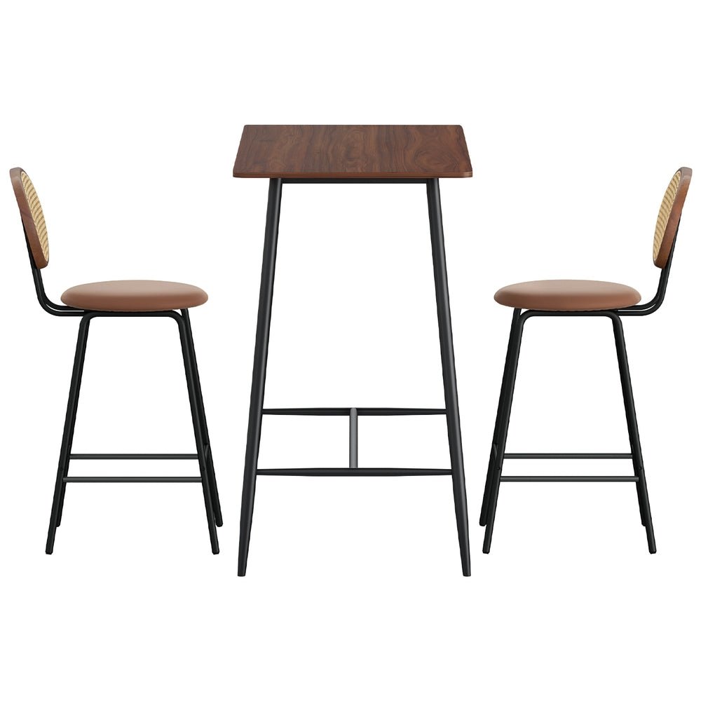 Bar Table Stools Set Dining Desk Industrial Kitchen Chairs Cafe Pub - Furniture > Bar Stools & Chairs > Table & Bar Stools - Rivercity House & Home Co. (ABN 18 642 972 209) - Affordable Modern Furniture Australia