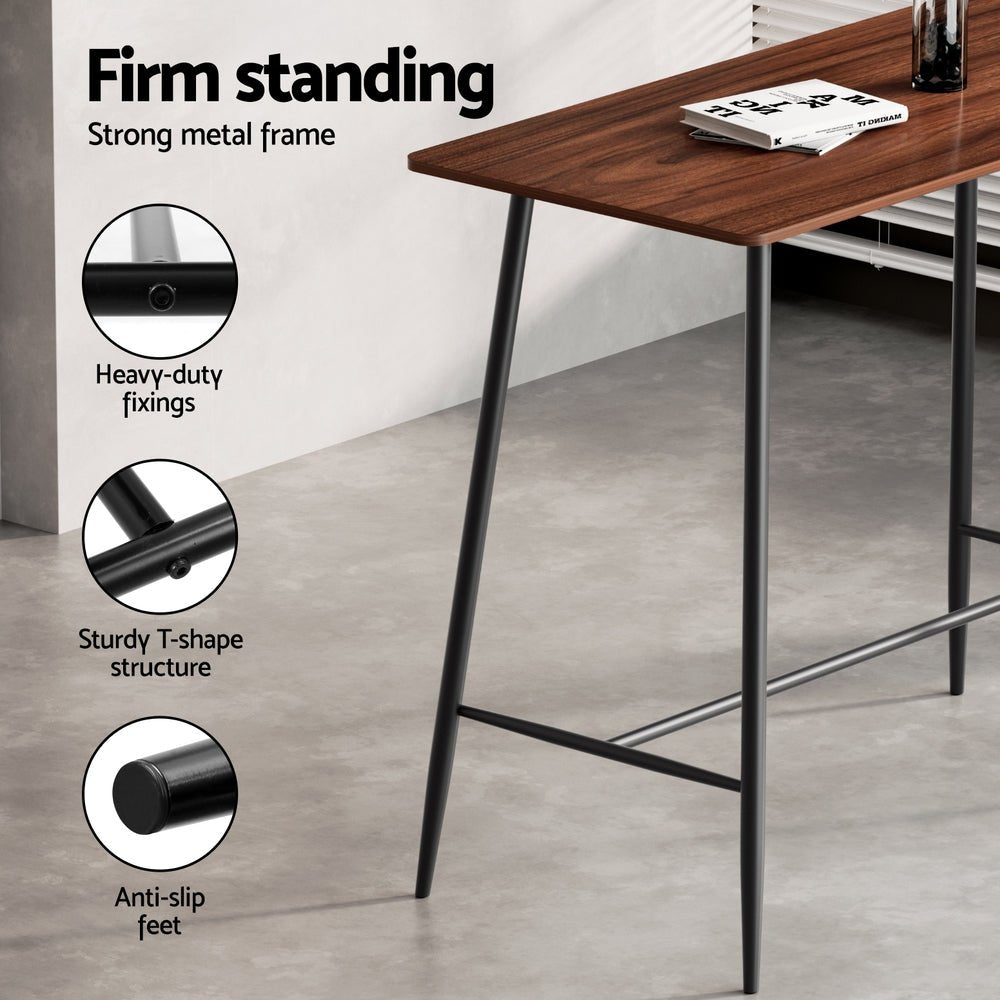 Bar Table Stools Set Dining Desk Industrial Kitchen Chairs Cafe Pub - Furniture > Bar Stools & Chairs > Table & Bar Stools - Rivercity House & Home Co. (ABN 18 642 972 209) - Affordable Modern Furniture Australia