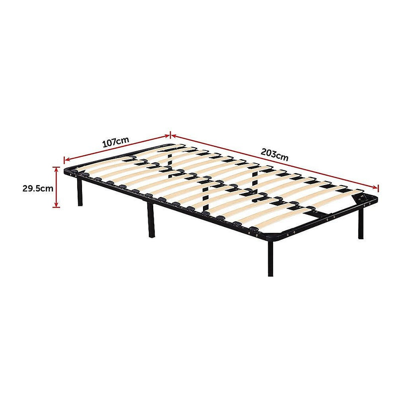 Basic Series Metal King Single Bed Frame Black - Rivercity House & Home Co. (ABN 18 642 972 209) - Affordable Modern Furniture Australia