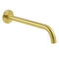 300mm Wall Mounted Bath Tub Filler Spout Extension - Brushed Gold