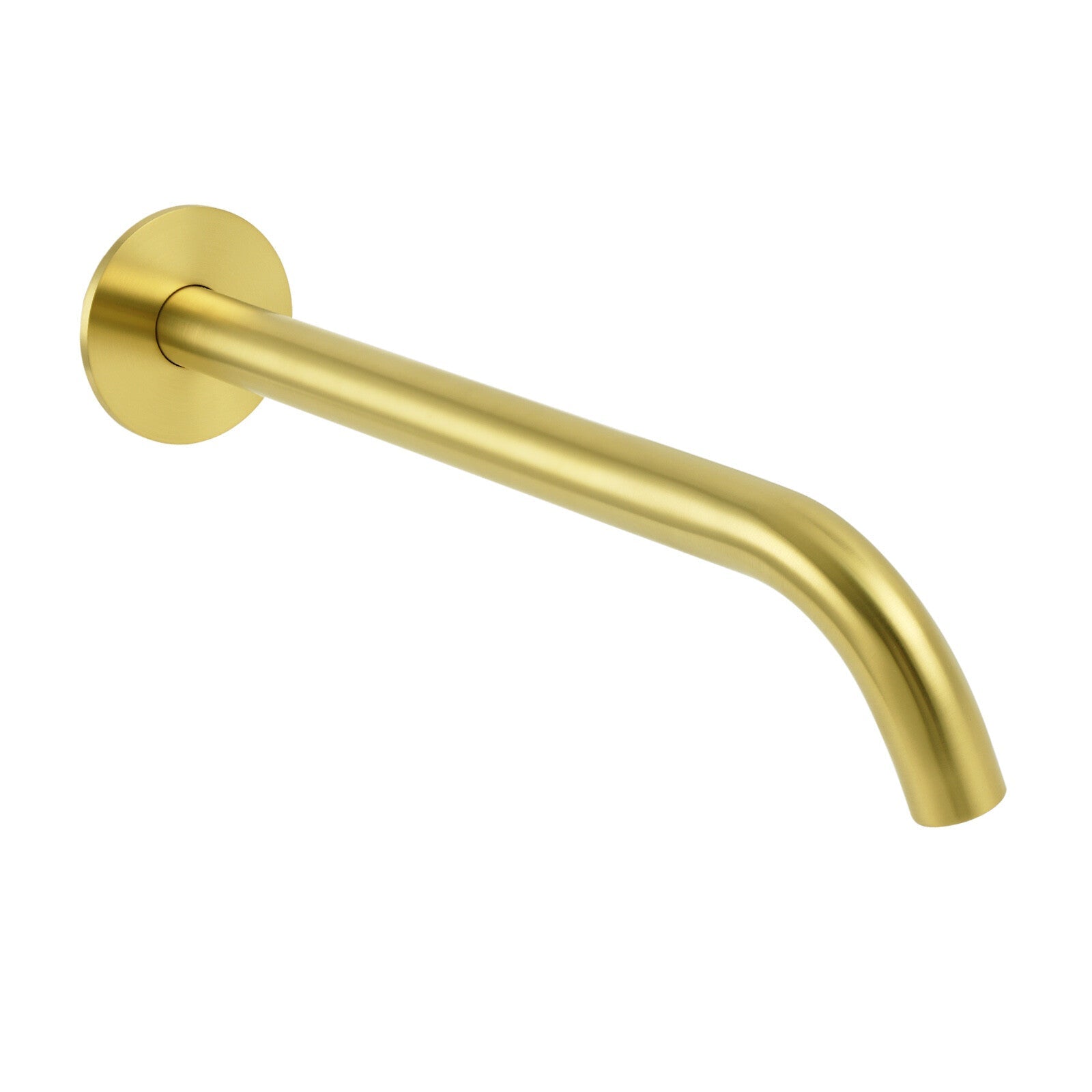 Bathroom 300mm Long Wall Mounted Extention Bath Tub Filler Spout Brushed Gold - Furniture > Bathroom > Shower Heads & Screens - Rivercity House & Home Co. (ABN 18 642 972 209) - Affordable Modern Furniture Australia