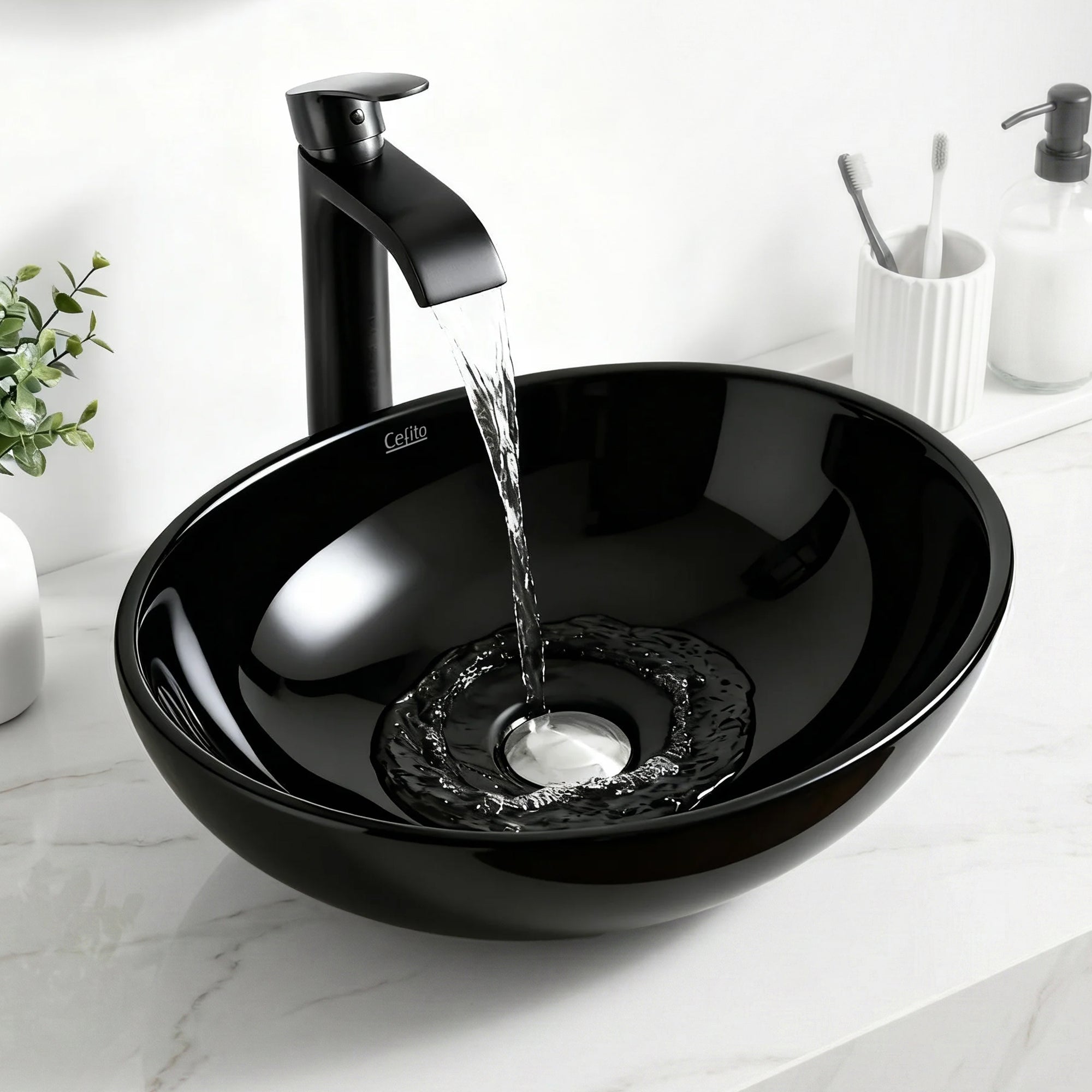 Bathroom Basin Ceramic Vanity Sink Hand Wash Bowl 41x34cm - Furniture > Bathroom > Sinks - Rivercity House & Home Co. (ABN 18 642 972 209) - Affordable Modern Furniture Australia
