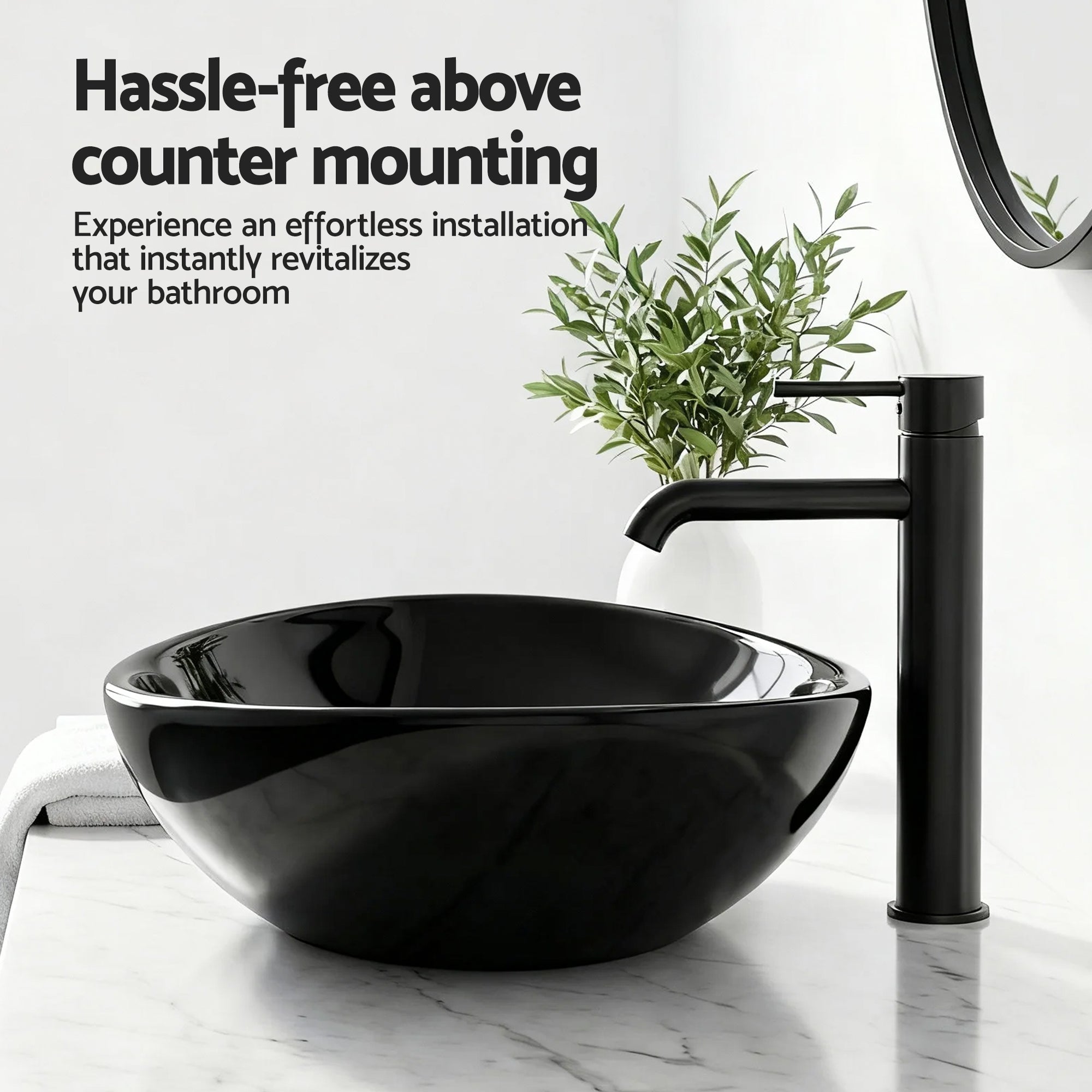 Bathroom Basin Ceramic Vanity Sink Hand Wash Bowl 41x34cm - Furniture > Bathroom > Sinks - Rivercity House & Home Co. (ABN 18 642 972 209) - Affordable Modern Furniture Australia
